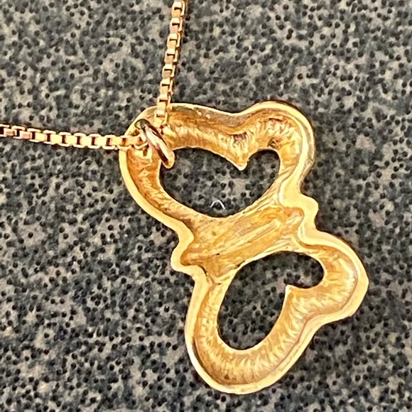 14K yellow gold butterfly pendant 16” necklace - Picture 8 of 12